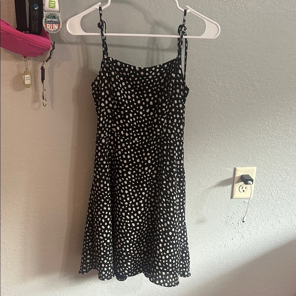 Black and White Polka Dot Mini Dress